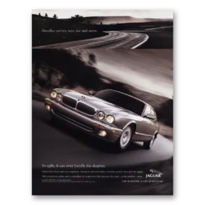 1999 Jaguar XJ8 Print Ad | Handles Curves