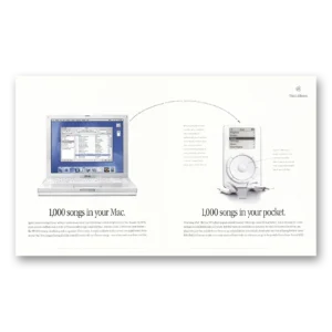 2001 Apple iPod Print Ad | 1000 Songs