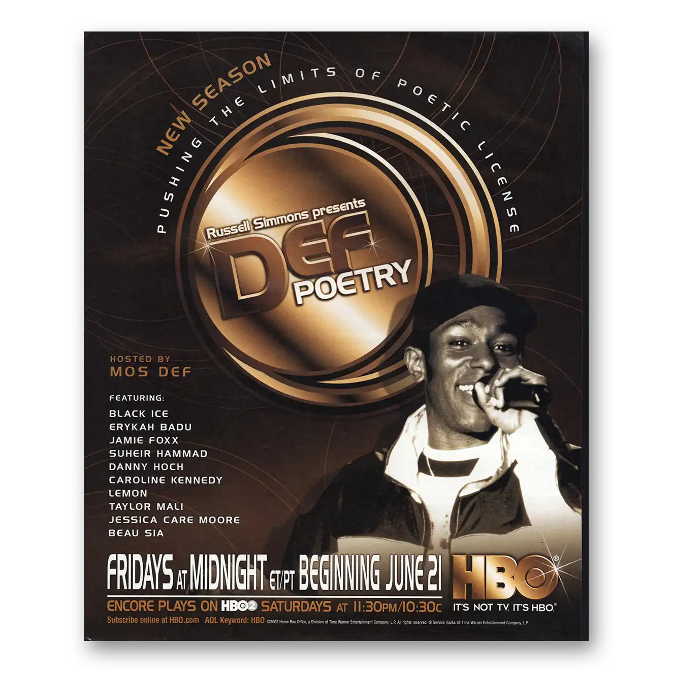 2001 Def Poetry Promo Print Ad | Poetic License