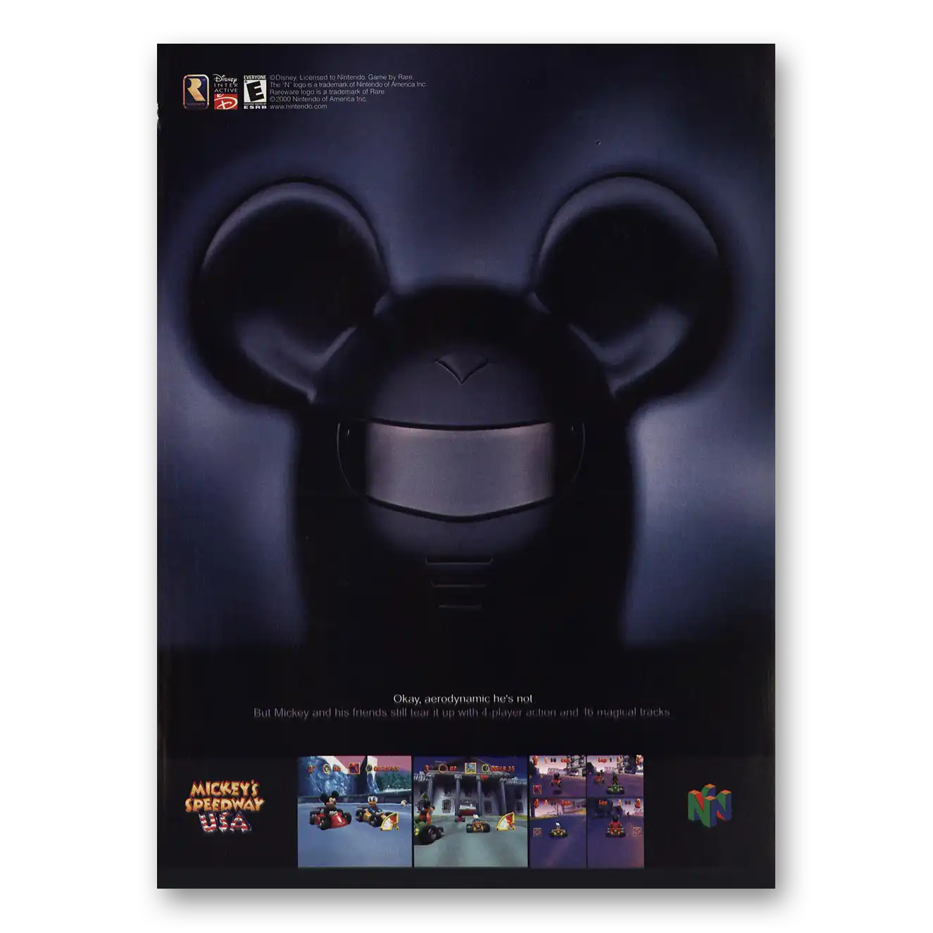 2001 Nintendo Print Ad | Mickeys Speedway Usa