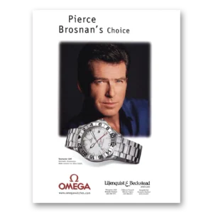 2001 Omega Watch Print Ad | Pierce Brosnan Seamaster Gmt