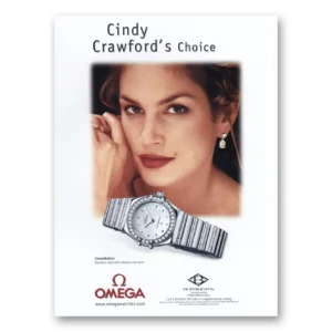 2001 Omega Watch Print Ad | Cindy Crawfords