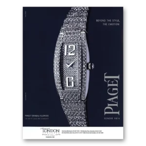 2001 Piaget Watches Print Ad | Beyond The Style The Emotion
