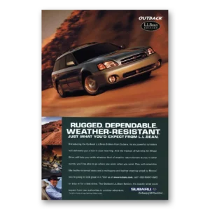 2001 Subaru Outback Print Ad | Rugged Dependable