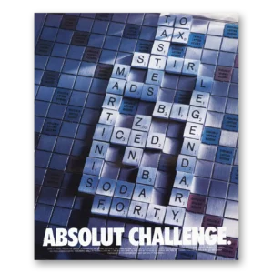 2002 Absolut Vodka Print Ad | Challenge Scrabble
