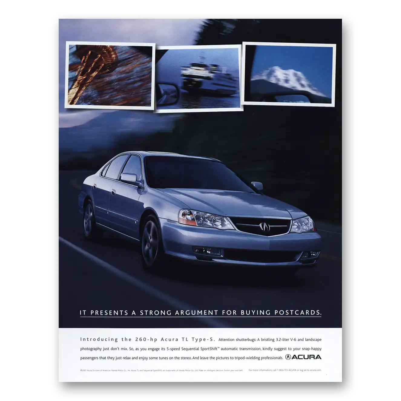 2001 Acura TL Print Ad | Strong Argument