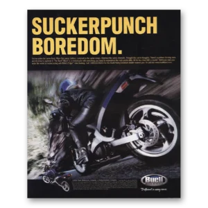 2002 Buell Motorcycles Print Ad | Suckerpunch Boredom