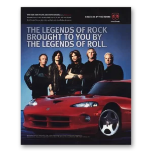 2002 Dodge Print Ad | Aerosmith