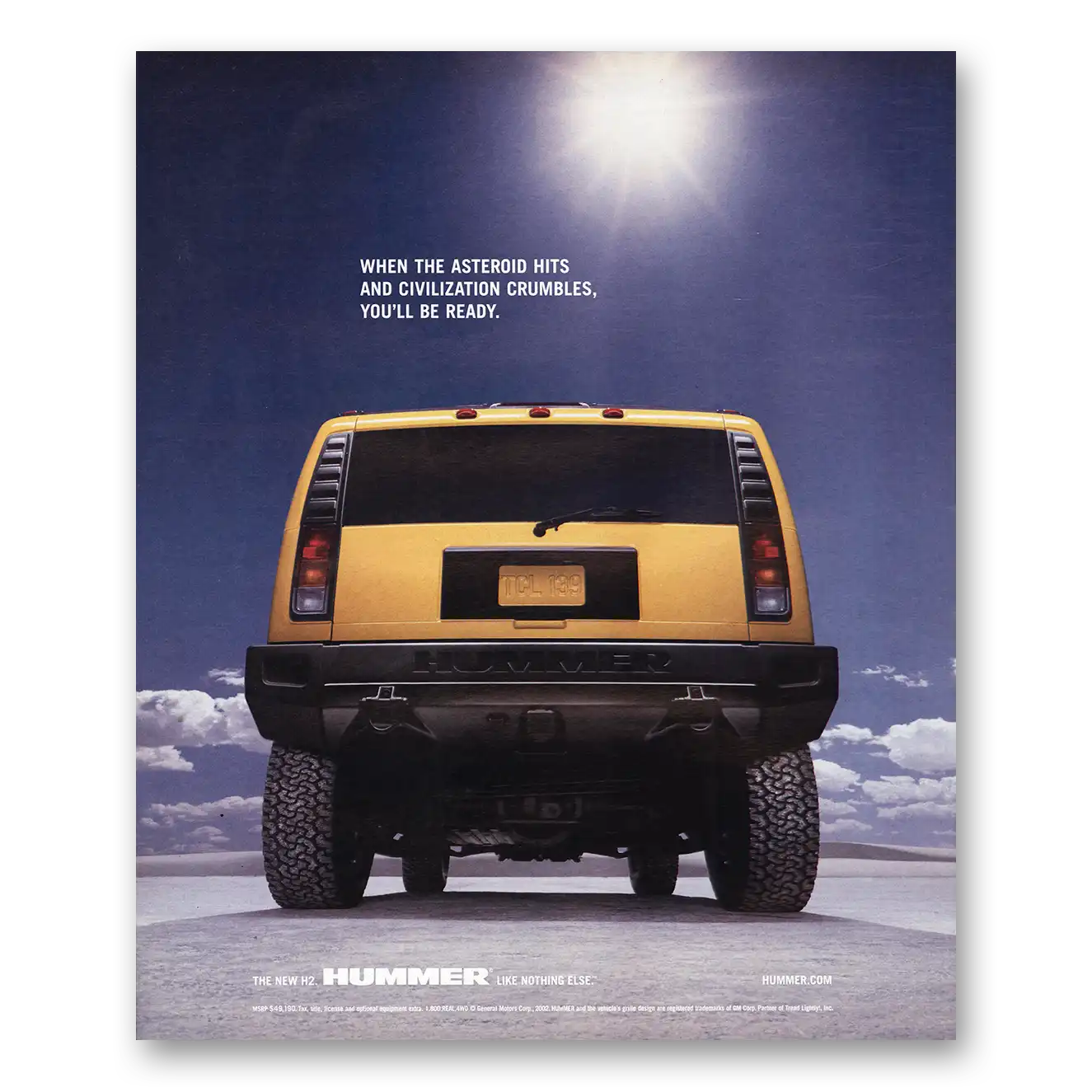 2002 Hummer Print Ad | Asteroid Hits