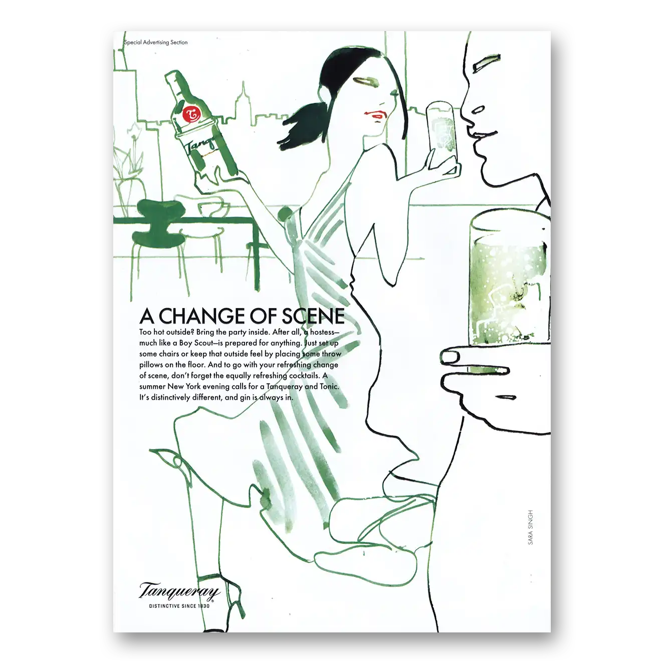 2002 Tanqueray Gin Print Ad | Change Scene