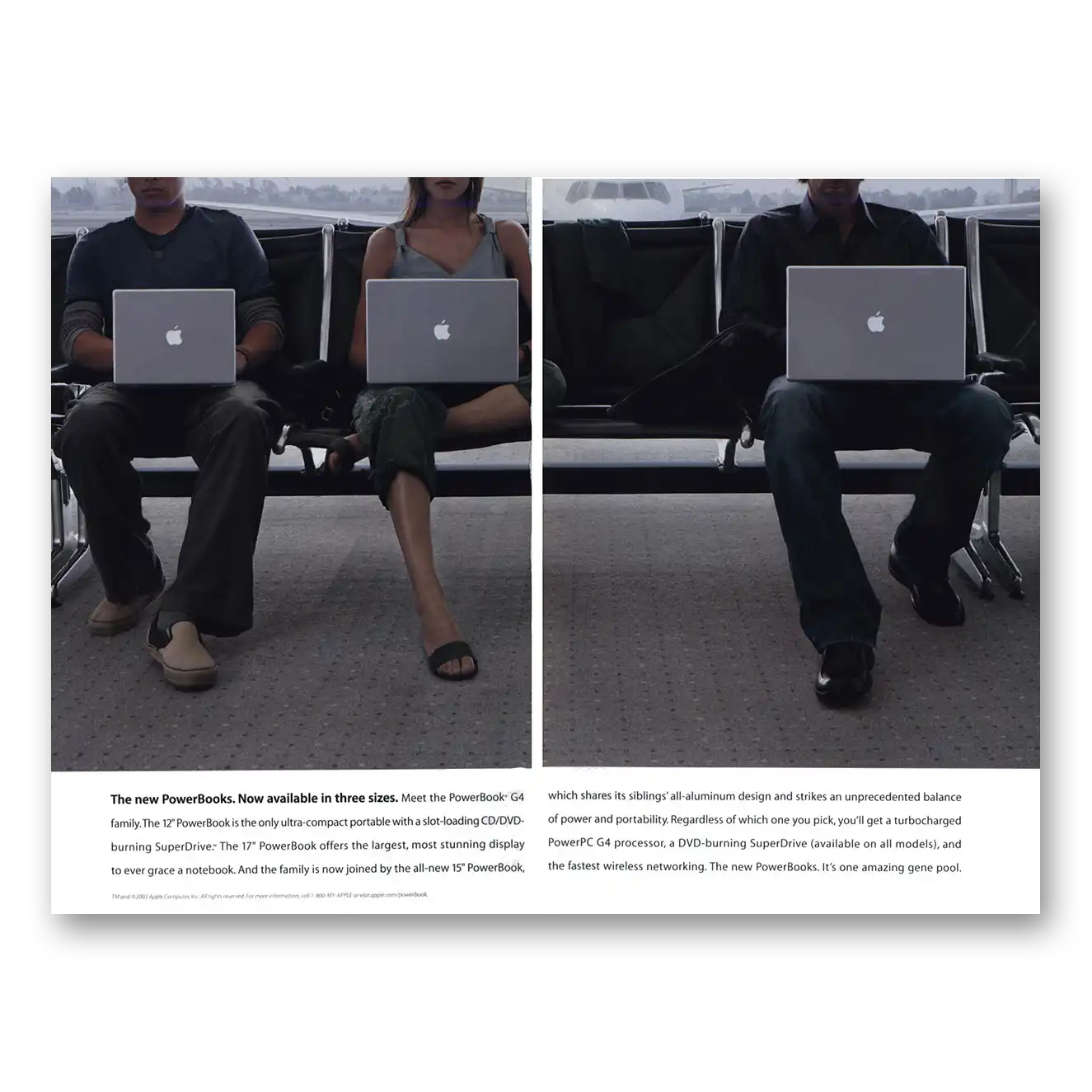 2003 Apple PowerBooks Print Ad | Airport Gate