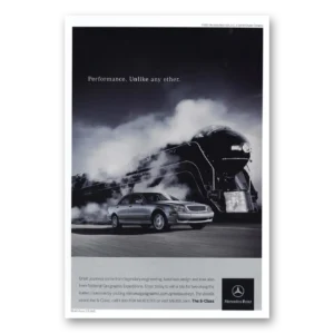 2003 Mercedes Benz Print Ad | Performance Unlike Any Other Train