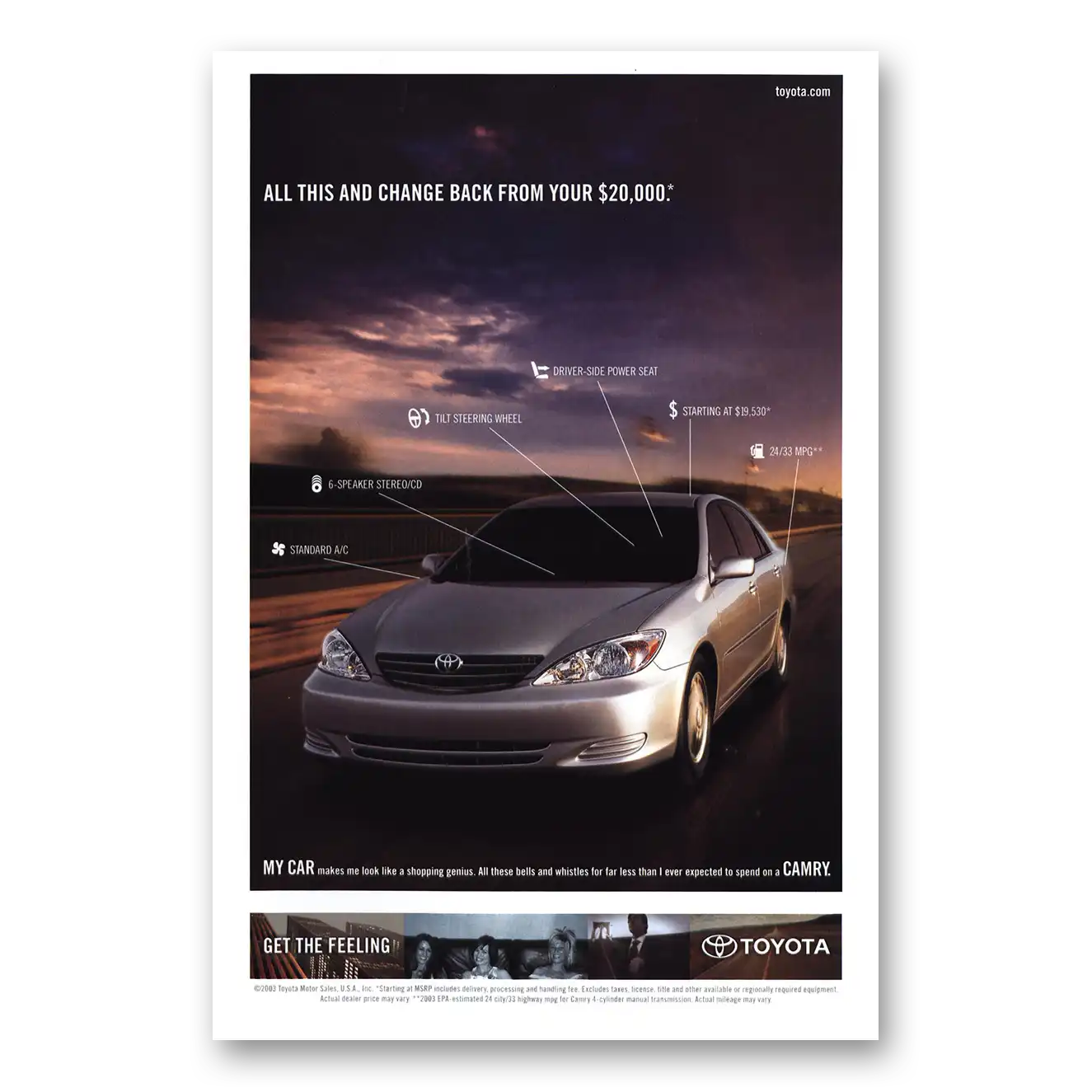2003 Toyota Camry Print Ad | Change Back