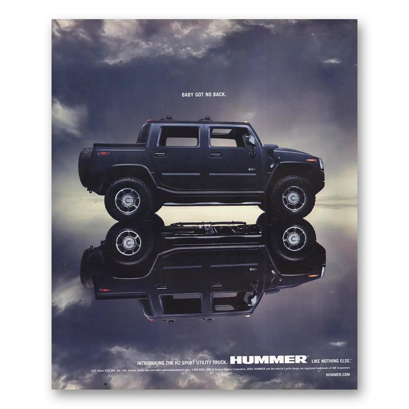 2004 Hummer Print Ad | Baby Got No Back