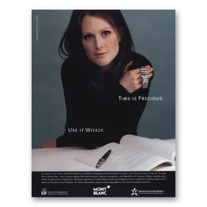 2004 Montblanc Watch Print Ad | Julianne Moore