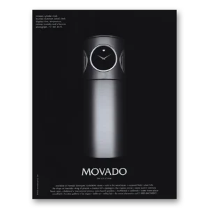 2004 Movado Watch Print Ad | Cylinder Clock