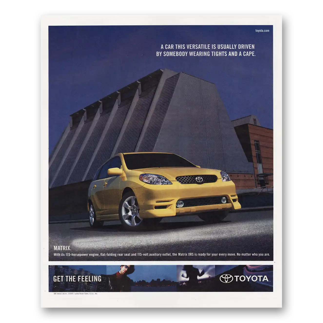 2004 Toyota Matrix Print Ad | Wearing Tights