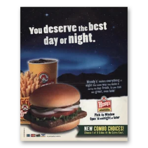 2004 Wendys Print Ad | Day Or Night
