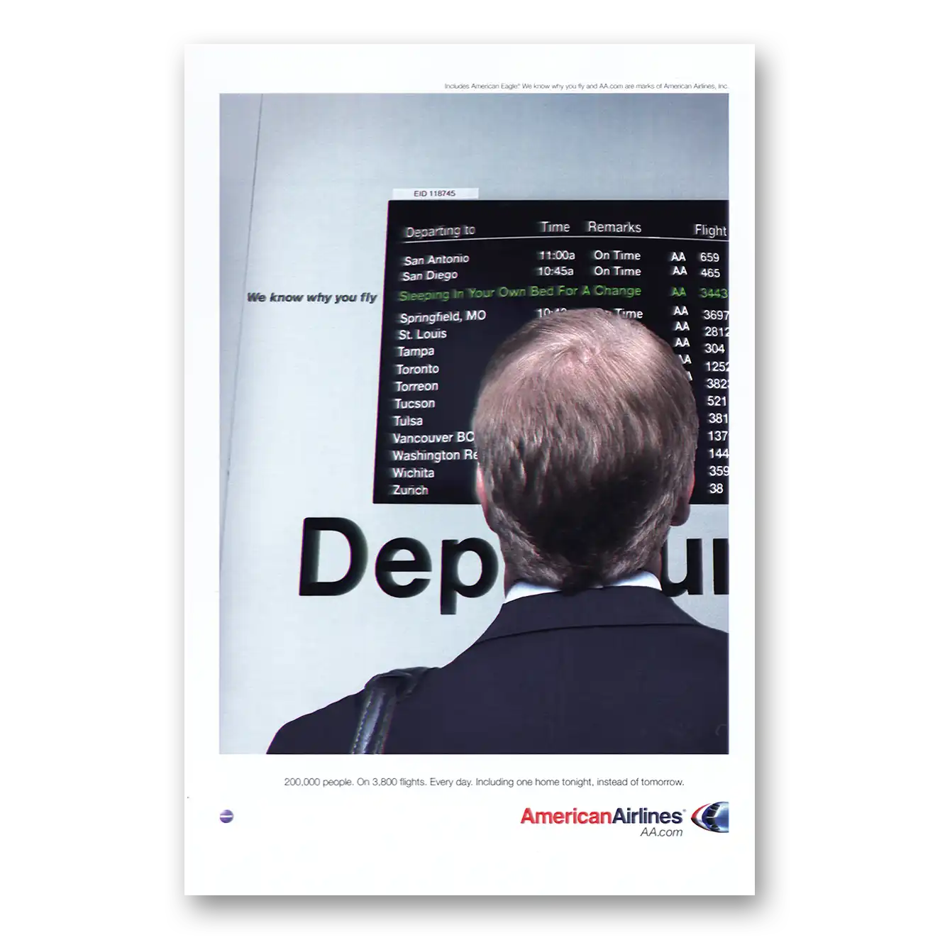 2005 American Airlines Print Ad | We Know Why You Fly