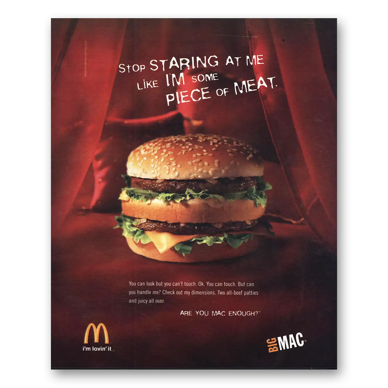 2005 McDonalds Print Ad | Piece Of Meat Big Mac