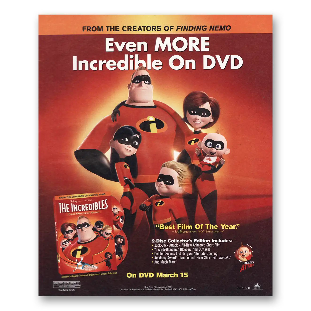 2005 Pixar Print Ad | The Incredibles Promo