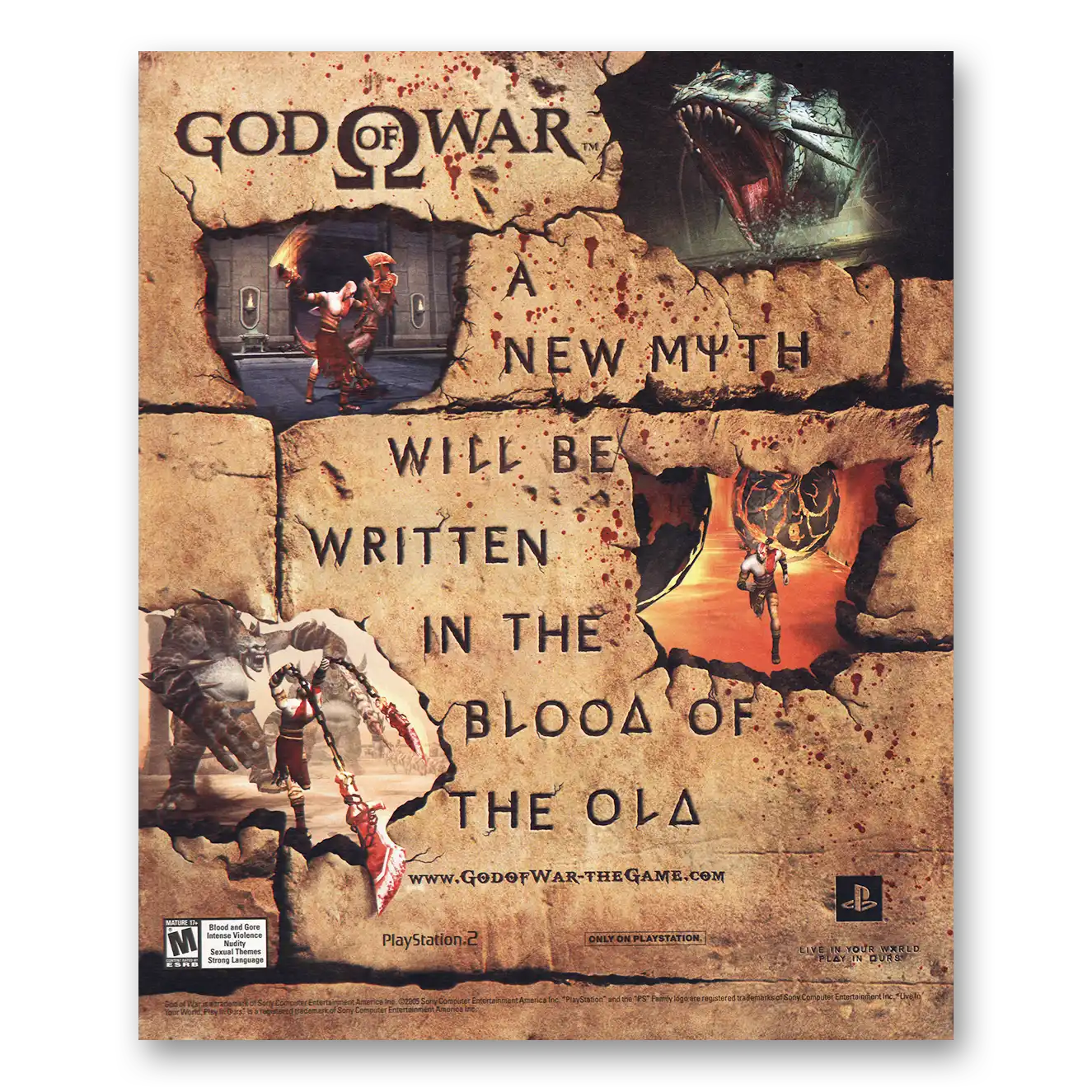 2005 Playstation Print Ad | God Of War Promo