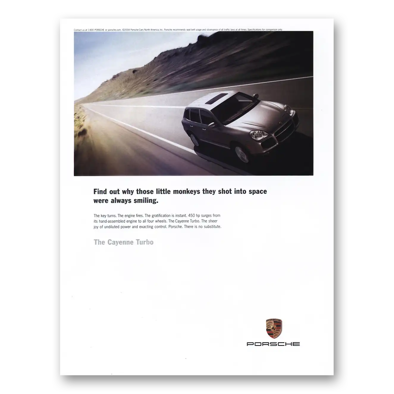 2004 Porsche Cayenne Print Ad | Little Monkeys