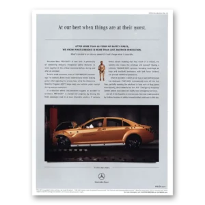 2007 Mercedes Benz Print Ad | Best When Things Are Worst