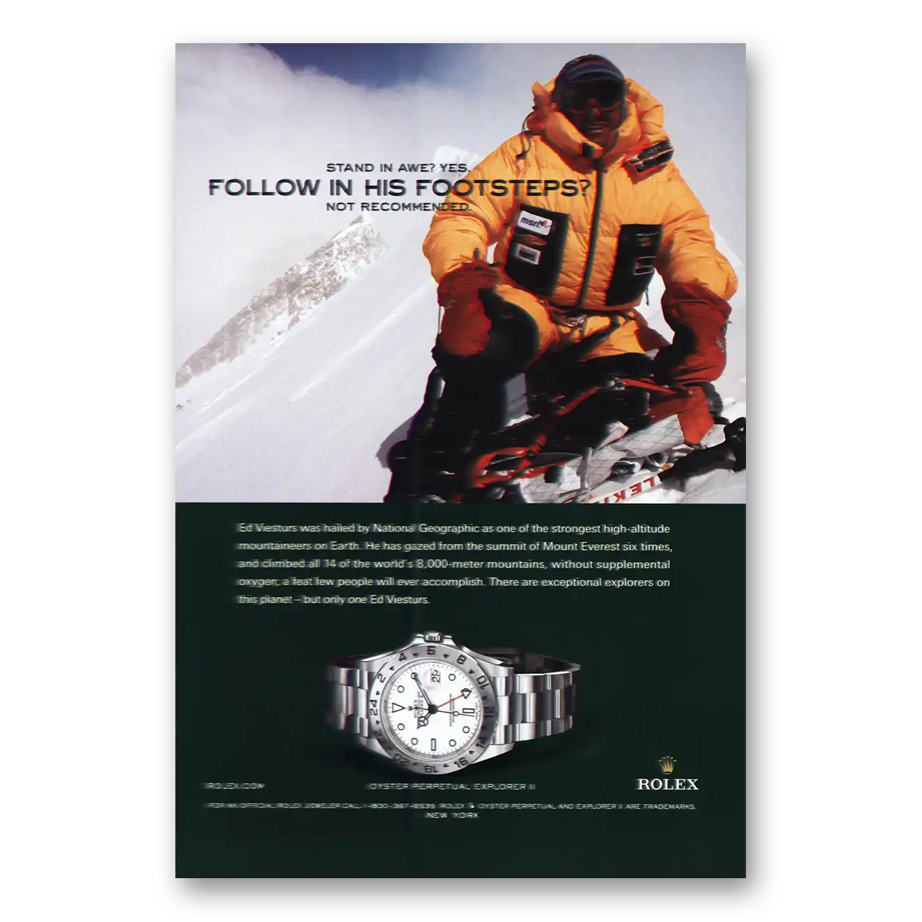 2007 Rolex Print Ad | Ed Viesturs