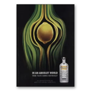 2009 Absolut Vodka Print Ad | Absolut World Citron