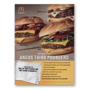2009 McDonalds Print Ad | Angus Third Pounders
