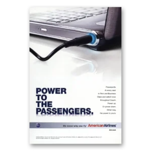 2010 American Airlines Print Ad | Power To The Passengers