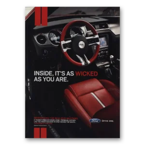 2010 Ford Mustang Print Ad | Inside Wicked As You Are