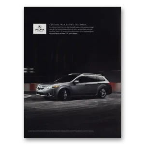 2011 Acura Print Ad | Evolved From Sports Car