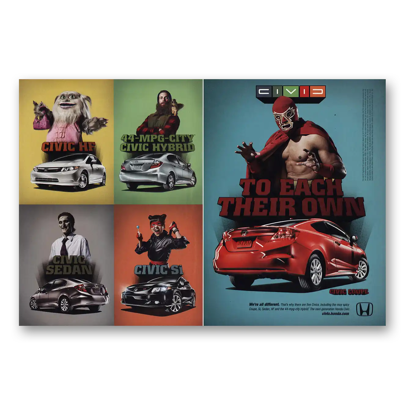 2011 Honda Civic Print Ad | To Each Their Own