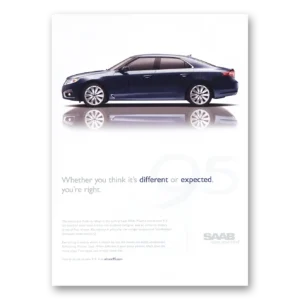2011 Saab Print Ad | Whether You Think Different Or Expected