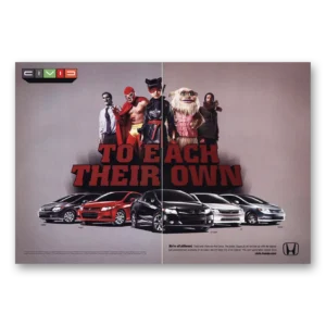 2012 Honda Print Ad | To Each Their Own