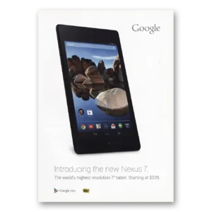 2013 Google Nexus 7 Print Ad | Worlds Highest Resolution Tablet