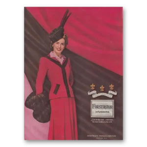 1949 Forstmann Wool Print Ad | Quality Craftmanship