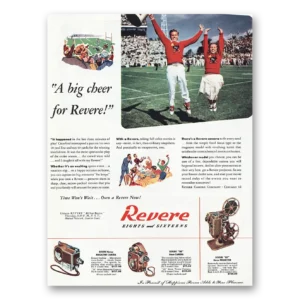 1948 Revere Camera Print Ad | Big Cheer
