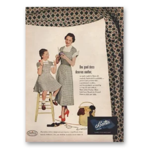 1949 Bates Fabrics Print Ad | One Good Dress