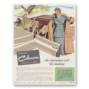 1950 Celanese Print Ad | Seasonless Suit