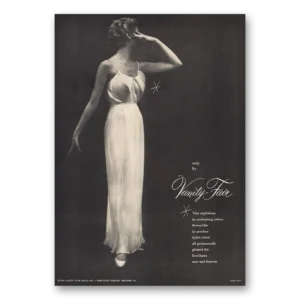 1950 Vanity Fair Undergarments Print Ad | Nightdress In Enchanting Colors