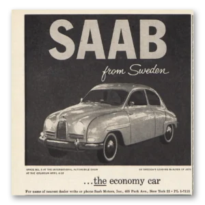 1959 Saab Print Ad | From Sweden