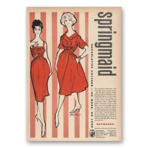1959 Springmaid Fabrics Print Ad | Silhouettes