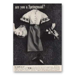 1960 Springmaid Fabrics Print Ad | April In Paris
