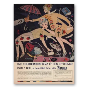 1961 Bondex Hot Iron Fabrics Print Ad | Neighborhood Buzz