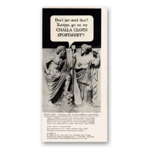 1961 Challa Cloth Sportshirt Print Ad | Xantippe
