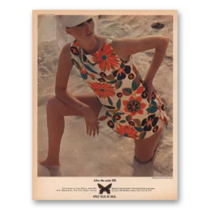 1963 International Silk Print Ad | After The Swim Silk