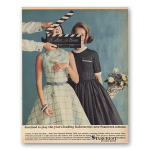 1963 Starcrest Fabrics Print Ad | A Star Is Born